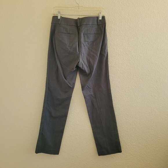 Ann Taylor LOFT Womens Julie Straight Dress Pants Sz 0 Gray Mid Rise - Picture 2 of 9
